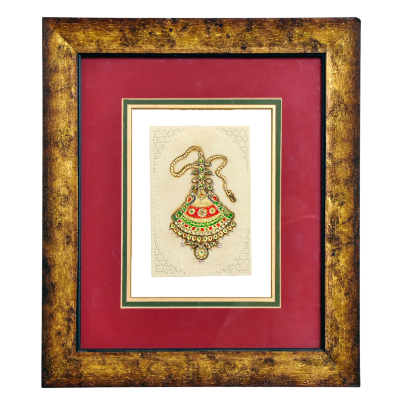 Rajkumari Jhumka | Indian Jewelry Miniature Art | On Synthetic Ivory Sheet