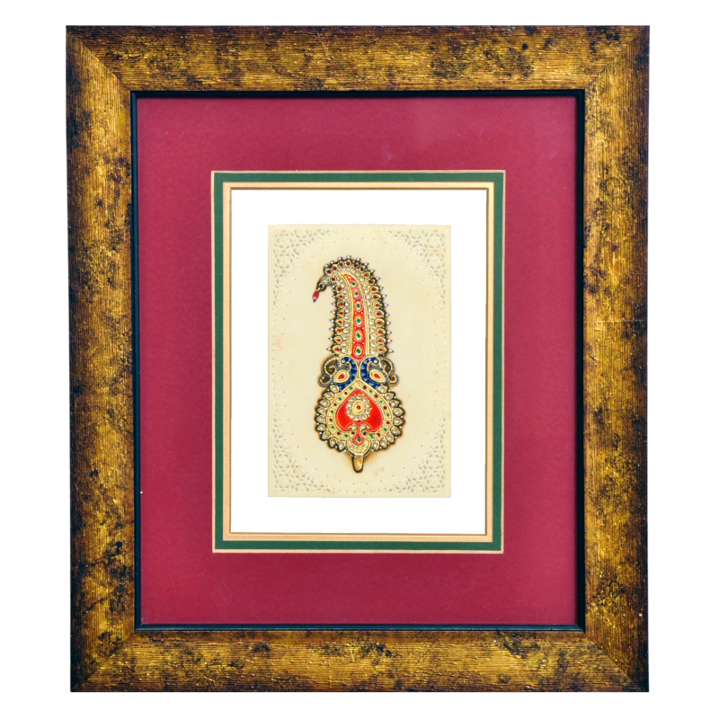 Shringaar Alankaar | Indian Jewelry Miniature Art | On Synthetic Ivory Sheet