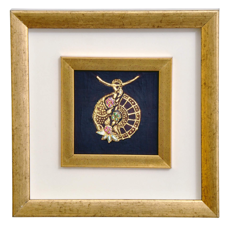 Mayura Pendent | Indian Jewelry Embossed Miniature Art