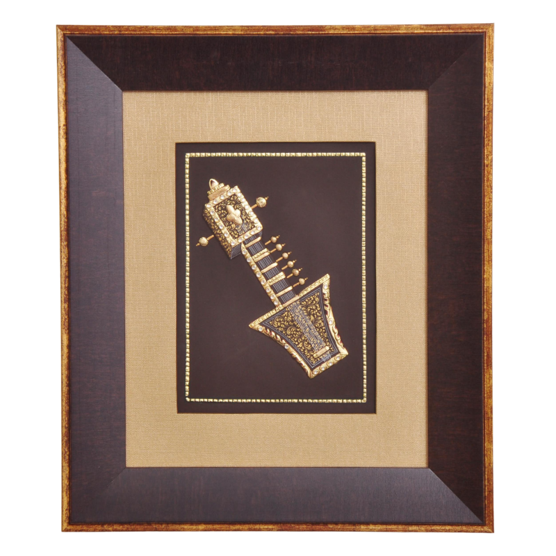 Sarangi Alankaar | Indian Instrument Embossed Miniature Art
