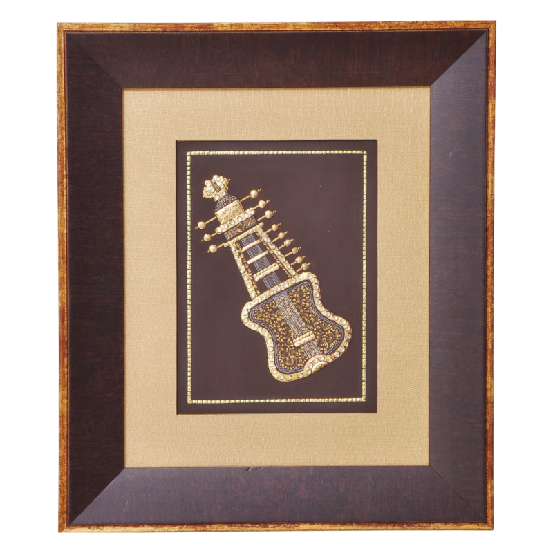 Sarangi Alankaar | Indian Instrument Embossed Miniature Art