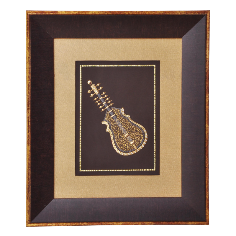 Rabab Alankaar | Indian Instrument Embossed Miniature Art