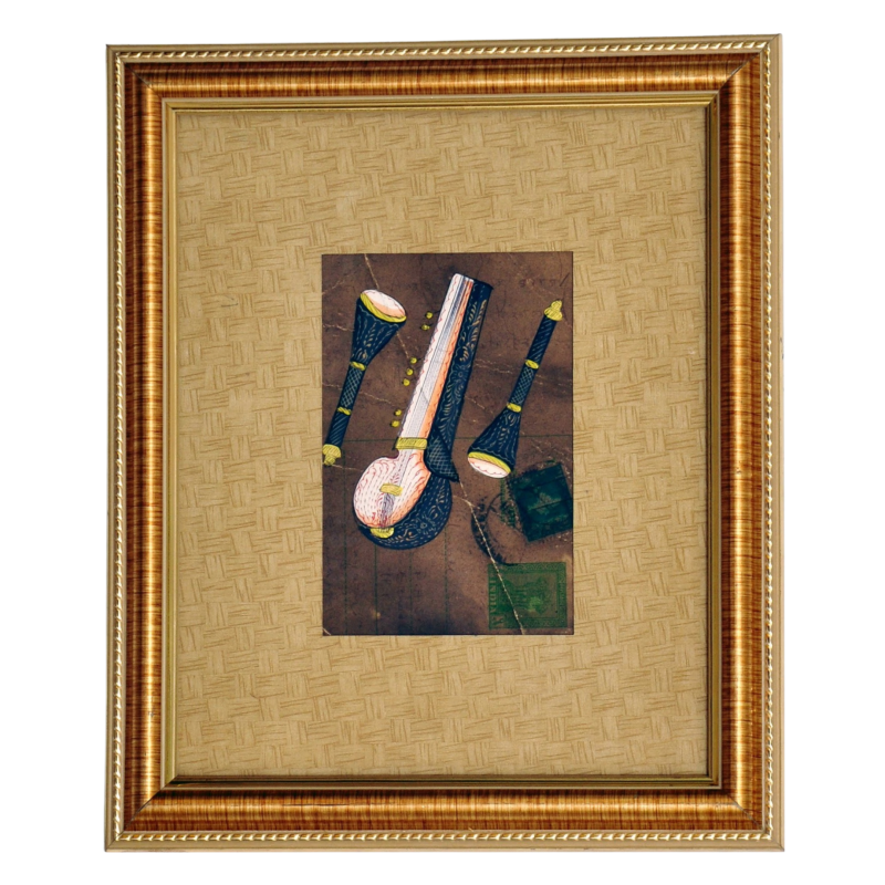 Sitar & Shehnai Alankar | Indian Instrument Miniature Art on Post Card