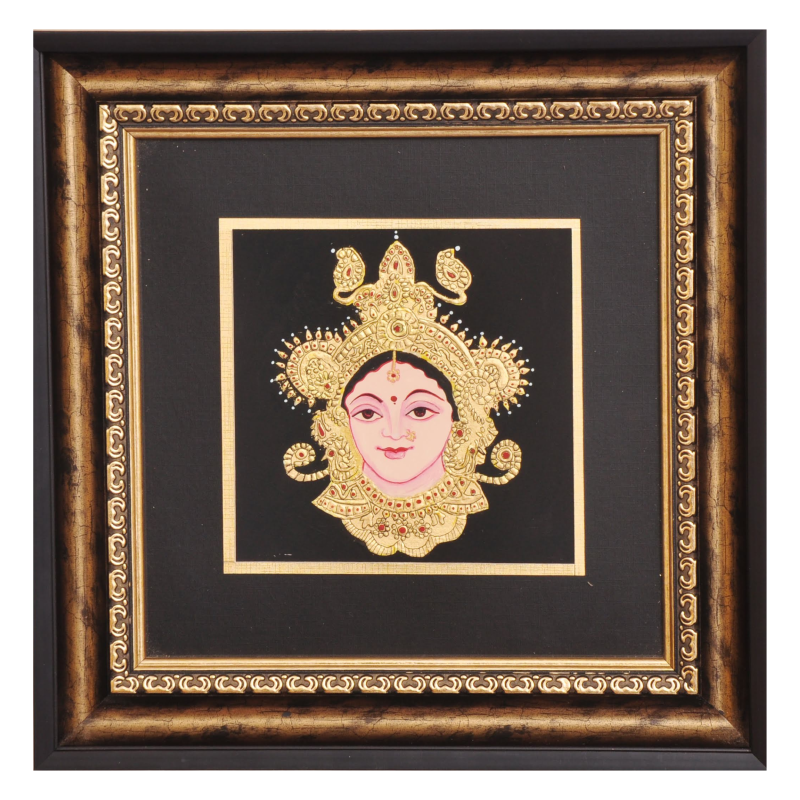 Goddess Durga in Radiant Serenity | Traditional Mysore Painting