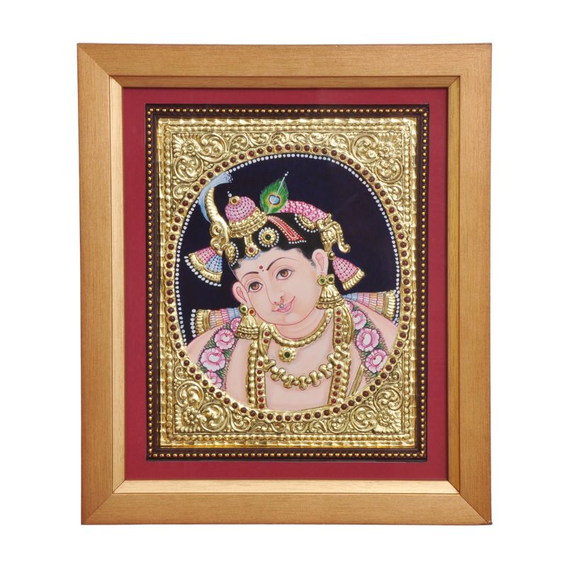 Bal Krishna (Nand Gopal) in Divine Innocence | Traditional Tanjore Art