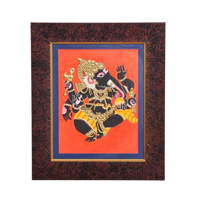 Nritta Ganesha | Traditional Tanjore Art