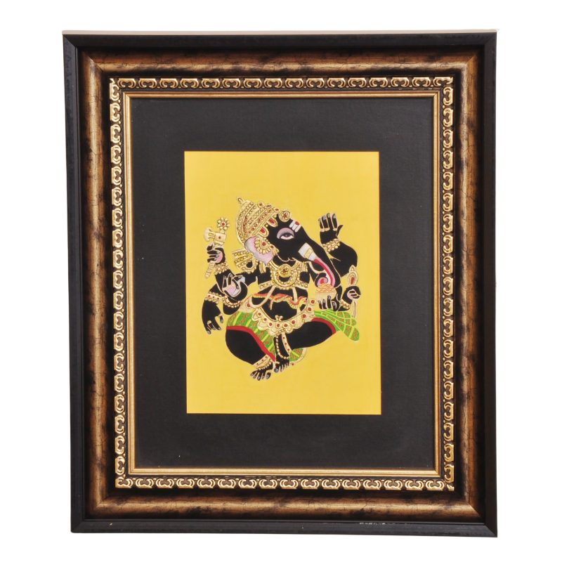 Auspicious Ganesha in Sacred Stillness | Traditional Tanjore Art