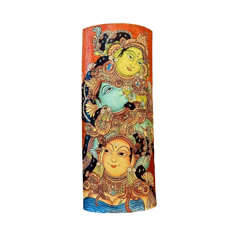 Divine Harmony – Faces of Devotion | Kerala Mural Artwork on Bamboo