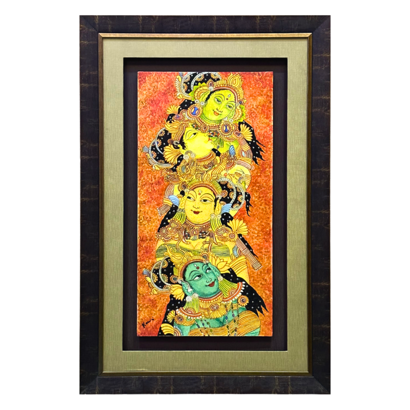 Divine Faces – Expressions of Bhakti | Kerala Mural on Canvas