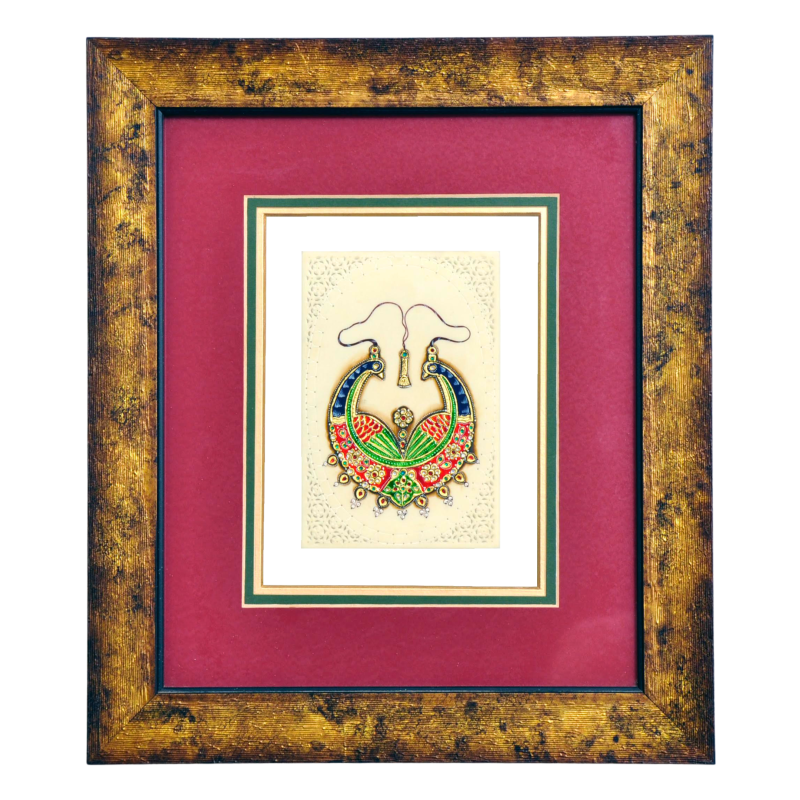 Mayura Haar | Indian Jewelry Miniature Art | On Synthetic Ivory Sheet