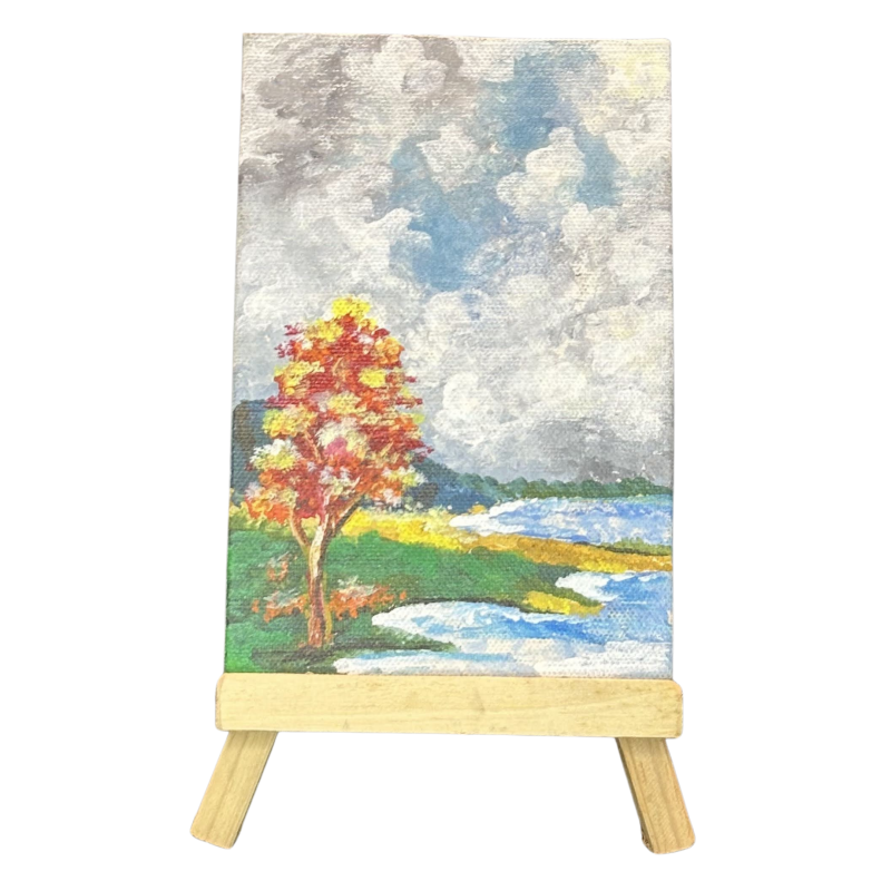 Autumn Riverside Serenity | Oil on Canvas