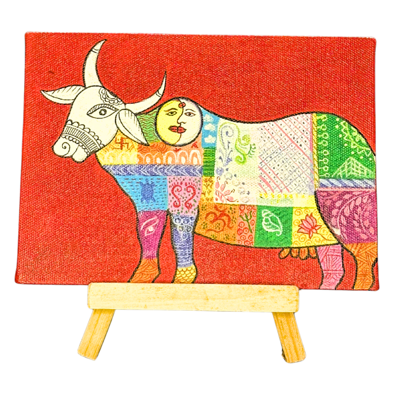 Kamdhenu Blessings | Acrylic on Canvas