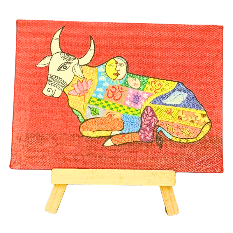 Kamdhenu in Repose | Acrylic on Canvas