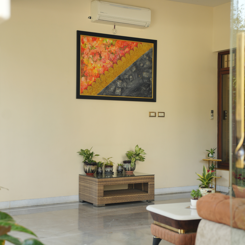 Saffron & Gold — A Dialogue of Textures | Contemporary Art