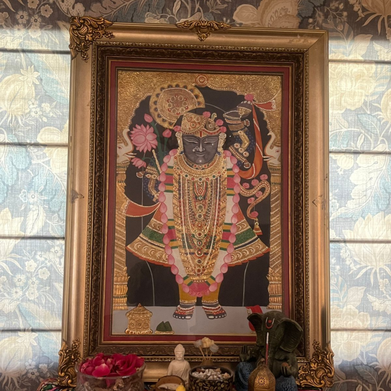 Shrinathji in Temple Tradition – Traditional Tanjore Art