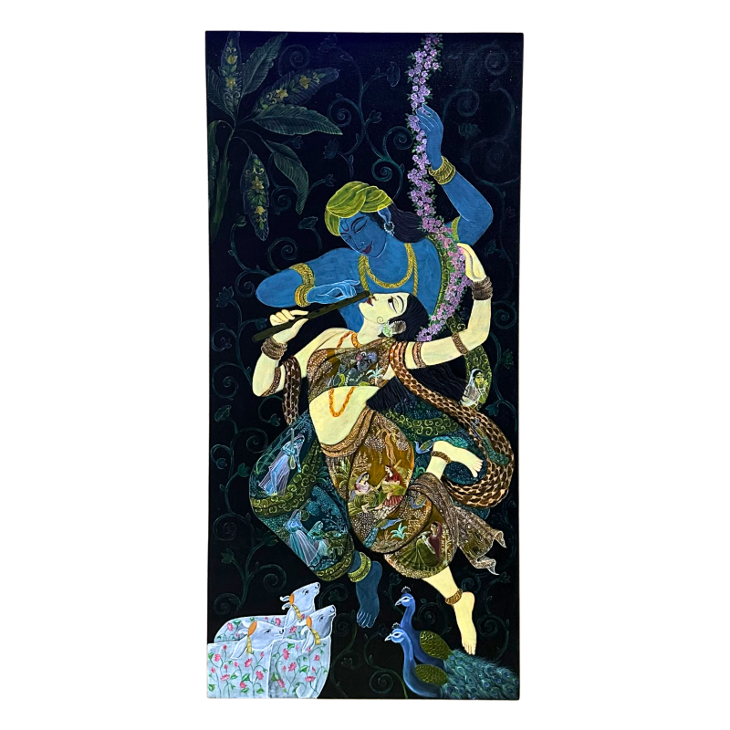 Nikunj Prem: Divine Love in Bloom | Modern Pichwai Art