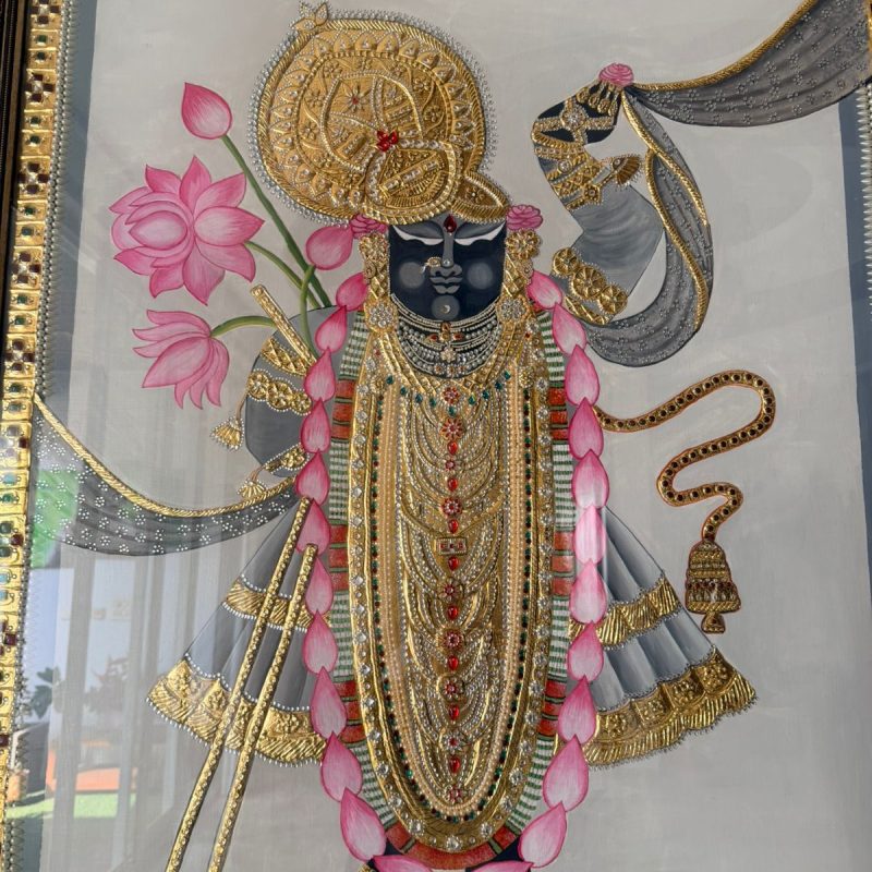 Shrinathji in Sacred Splendour | Traditional Tanjore Art